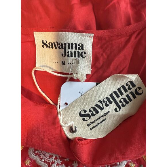 Savanna Jane Women's Boho Top Size Medium NWT Floral Bohemian Cottagecore - Picture 5 of 8